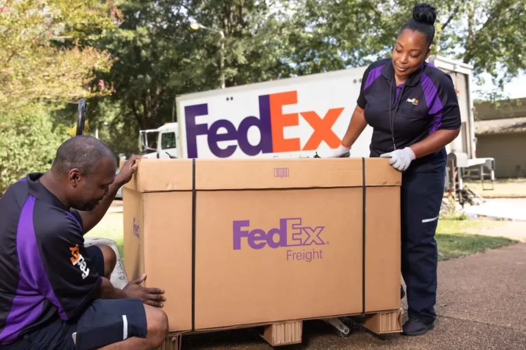 Where is the Tracking ID on the FedEx Label?