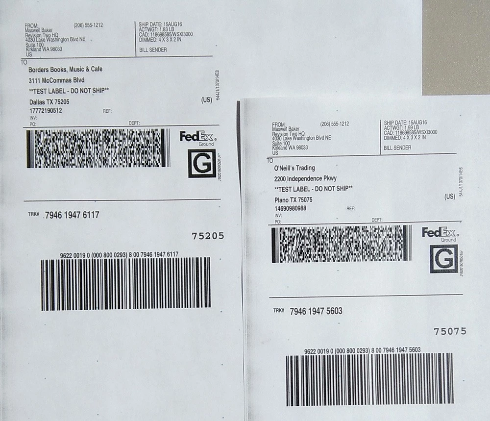 Features of a FedEx Shipping Label