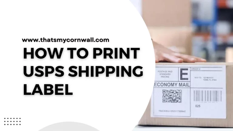 How Do I Print USPS Shipping Label?